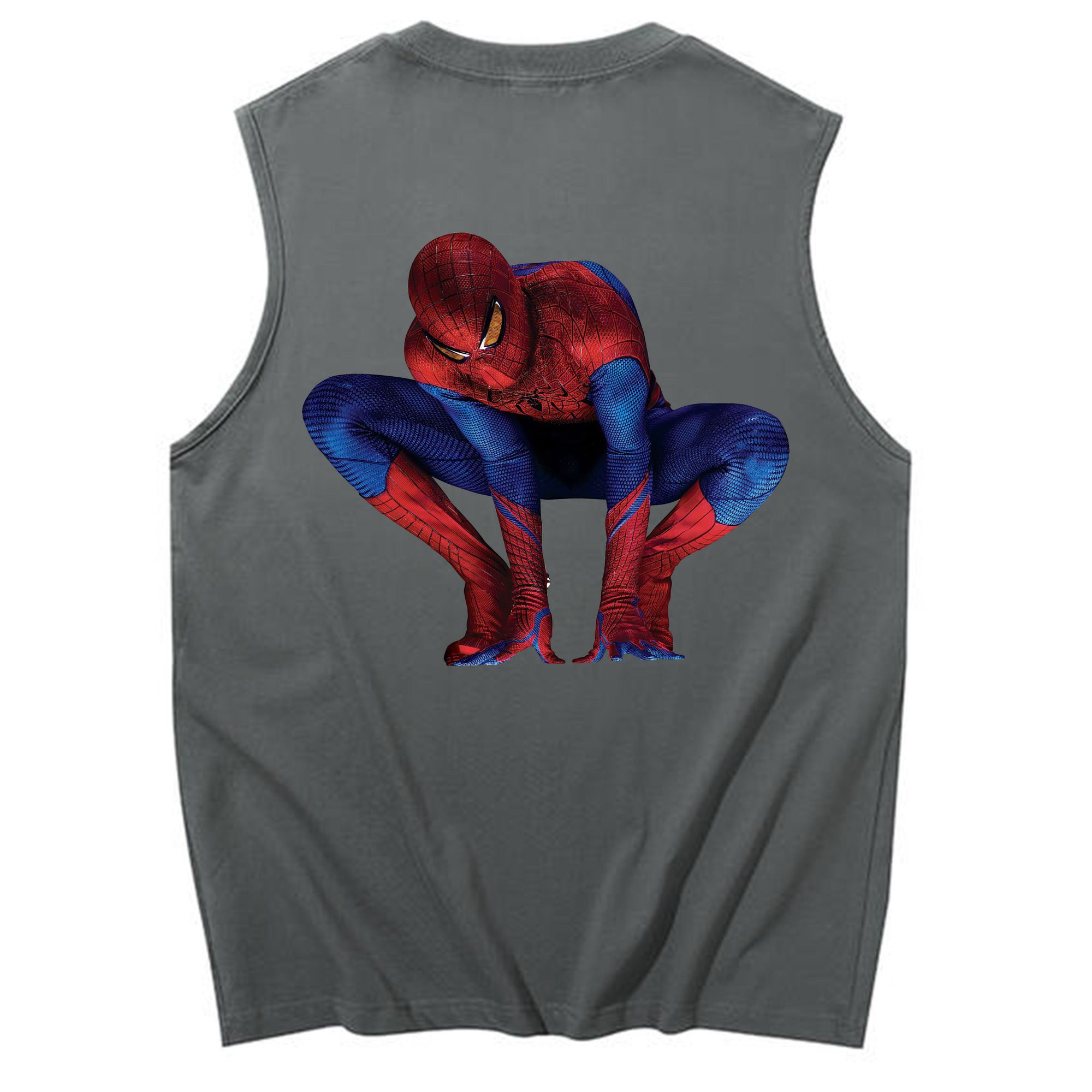 （画像用） Spider Man スパイダーマン コットン100％タンクトップ（背面プリント）